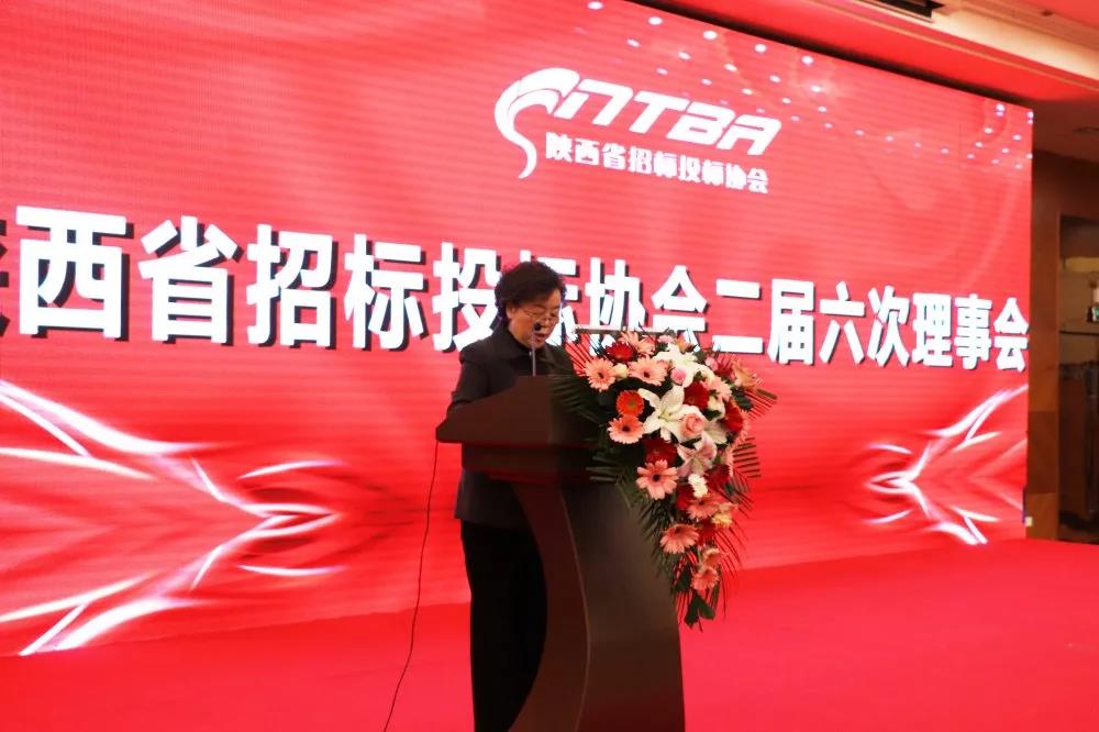 陕招投标协会会长刘雪茹上台发言