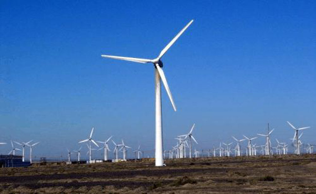 成片的风电站,已然成为一道风景。 成片的风电站,已然成为一道风景。