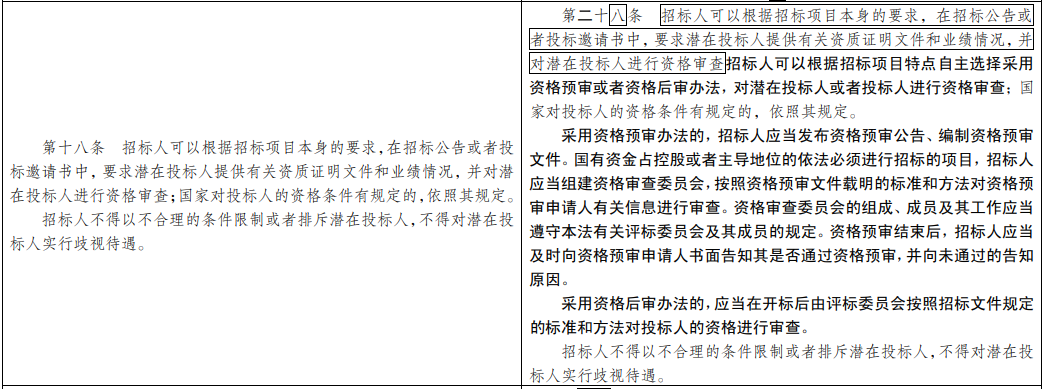 《招标投标法》(修订草案公开征求意见稿) 《招标投标法》(修订草案公开征求意见稿)