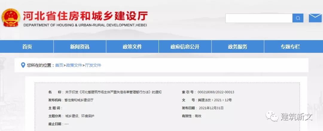 河北:这5种情况列入严重失信名单,在招投标、政府采购、市场准入等方面予以限制! 河北:这5种情况列入严重失信名单,在招投标、政府采购、市场准入等方面予以限制!